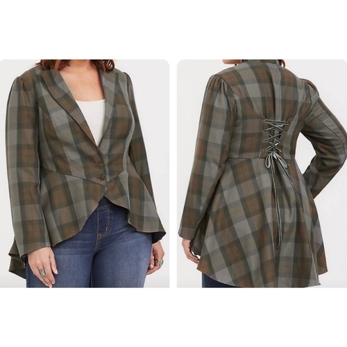 Torrid outlander plaid - plaid, peplum
