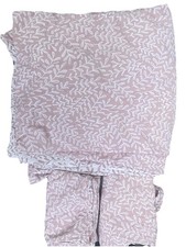 Kirkton House Pink Leaves Pattern Bamboo Double Duvet Cover w/ 2 Pillowcases Set