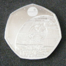 2024 Star Wars Death Star 50p Fifty Pence Coin BU