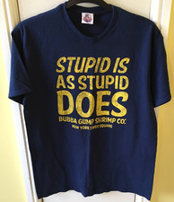 Bubba Gump "Stupid Is" Navy T