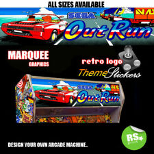 Outrun graphic Arcade Artwork Marquee Stickers Graphic All Sizes