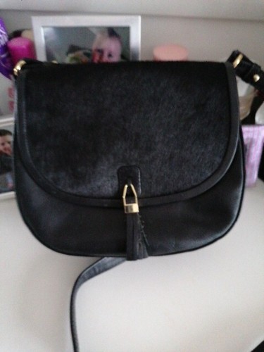 Lovely black leather pony hair - lovely,