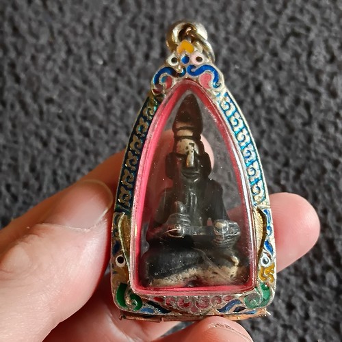 Thai buddha brass amulet - buddha,