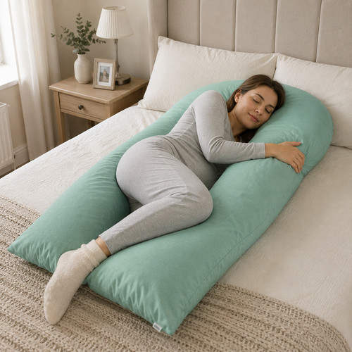 9ft shaped pillow - &, mint