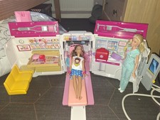 Barbie Ambulance Playset with Paramedic and Dolls Includes Siren and Lights.
