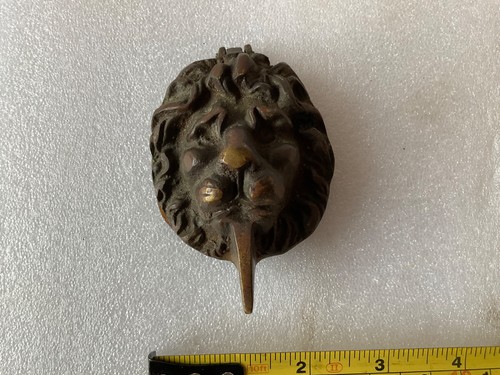 Small brass lion door - brass, knocker