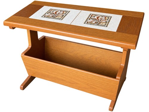 Magazine table with shelf and - with,