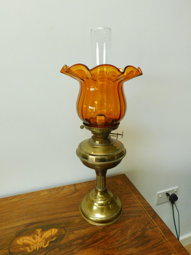 Beautiful antique brass oil - antique,
