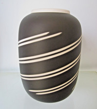 Wedgwood Jasperware Symmetry barrel vase, black and white