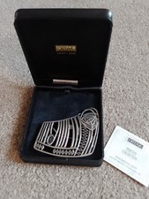 BNIB : Ortak Vintage  Large  Pewter Brooch : Charles Rennie Macintosh inspired