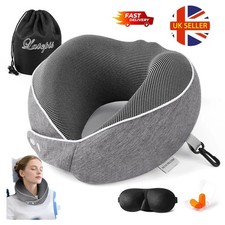 Travel Airplane Neck Pillow Memory Foam 360 Degree travel bag eye mask ear plug