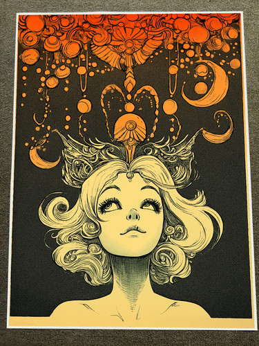 Art nouveau whimsical poster - art,