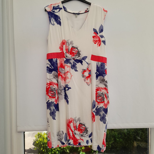 Joules white floral chiffon - joules,