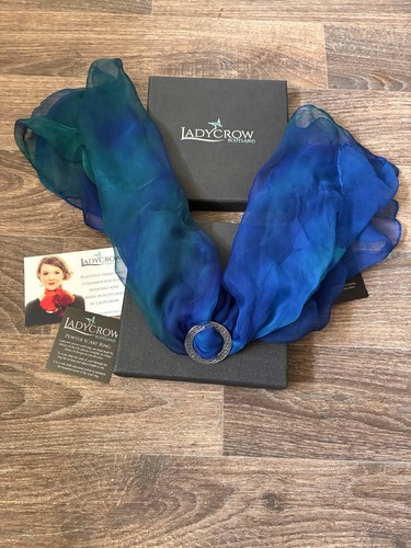 Last crow silk scarf with - silk,