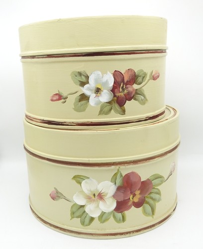 Vintage hat boxes - wooden, set