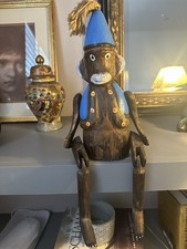 Old Wooden Carved Monkey With