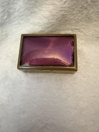 Purple guilloche enamel brass - guilloche,