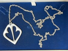Vtg Pewter Pendant Necklace