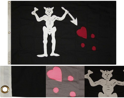 3x5 embroidered pirate edward - 3x5,