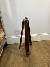 wood & brass tripod poss