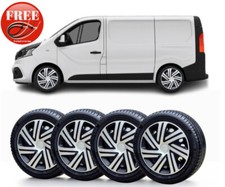 Solip  16" wheel trims to fit Vauxhall Vivaro ( not Movano)+ badges