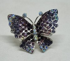 Beautiful Diamante ? butterfly costume Ring Size M