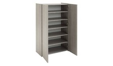 Seville 2 Door Shoe Storage Cabinet - Grey & Oak