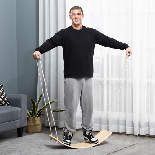 Homcom wood wobble board - wobble,