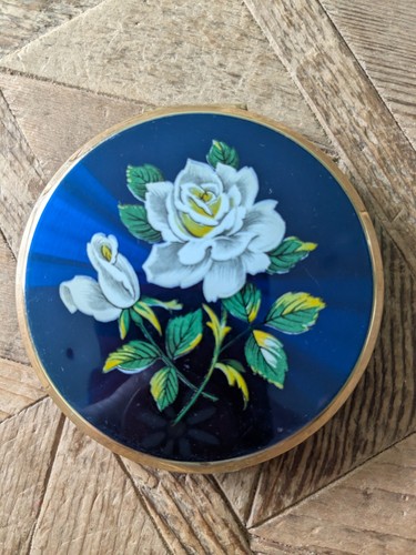 White rose metallic - rose, blue/gold