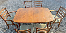 G Plan Extending Dining Table 6 Chairs Vintage Retro Mid Century FREE DELIVERY?
