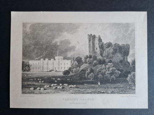 Antique 1831 print cardiff - antique,