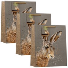Large Hare Gift Bags 3 Pack