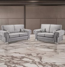 Grey Verona Velvet Luxe Sofa