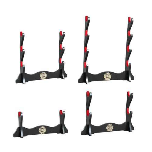 Wooden sword stand polished - wooden,