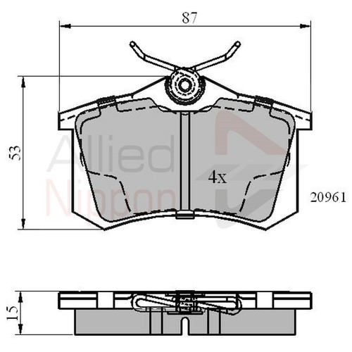 Brake pads set - a6, c5