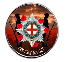 Coldstream Guards remembrance lest we forget lapel pin badge 25mm