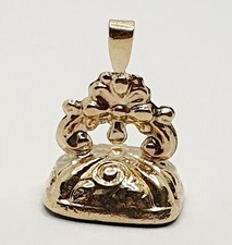 9ct Fob Agate White And Orange