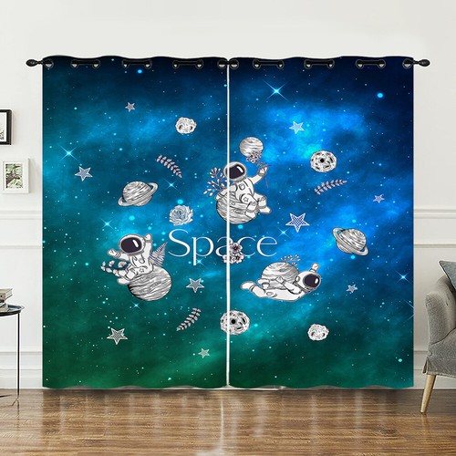 Rocket astronaut curtain - rocket,