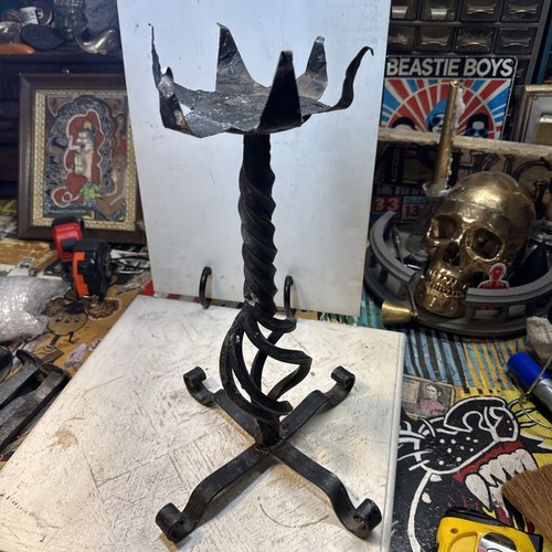 Antique wrought iron - wrought, candle