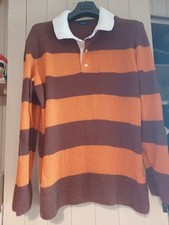 GANT  USA KNITTED RETRO VINTAGE POLO STRIPE RUGBY SHIRT  XL LARGE 