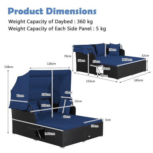 Persons outdoor daybed - persons, pe