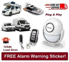 VAN-Boat-Car EASY-FIT Security Alarm System Entry Motion Sensor Siren+2 Remotes