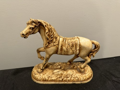 Antique spelter horse - horse, statue