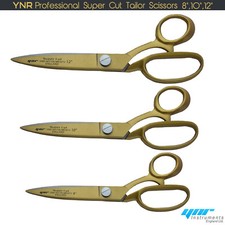 YNR Tailor Scissors Dressmaking Quality Upholstery Fabric Cutters Shears Gold