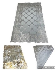 PVC GOLD,SILVER RECTANGLE LACE