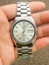 Classic Silver Seiko 5 7S26 21 Jewels Mens Automatic Watch Japan Made