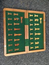 Deluxe Hardwood Folding Travel 10 Inch Magnetic Chess Set(2014)