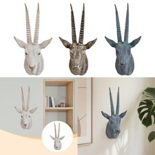 Antelope Head Statue Animal Head Sculpture Indoor Crafts Wall Art Decorative