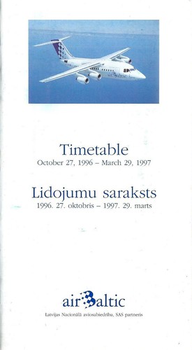 Airline timetable air baltic - airline,