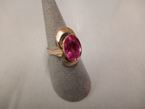 Soviet rings with - pink, stone